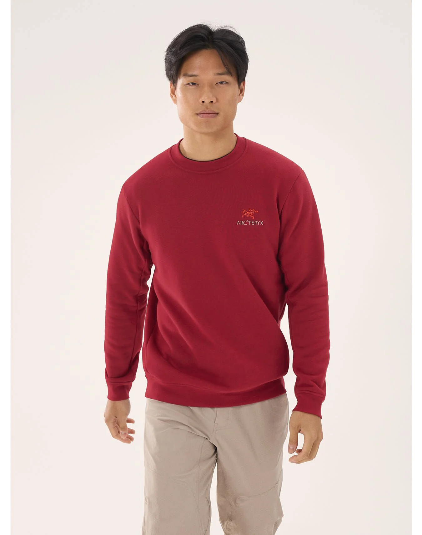Emblem Fleece Crew Neck Pullover Men's