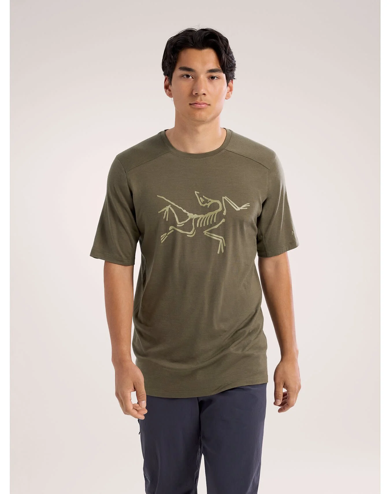 Ionia Merino Wool Logo Shirt SS Men's