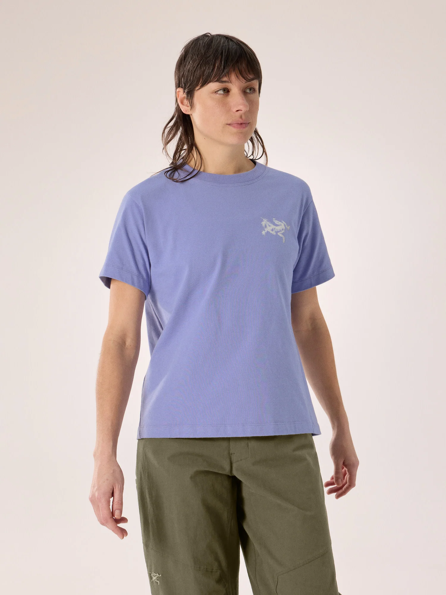Kragg Cotton Bird Tile Crew Shirt SS Women's