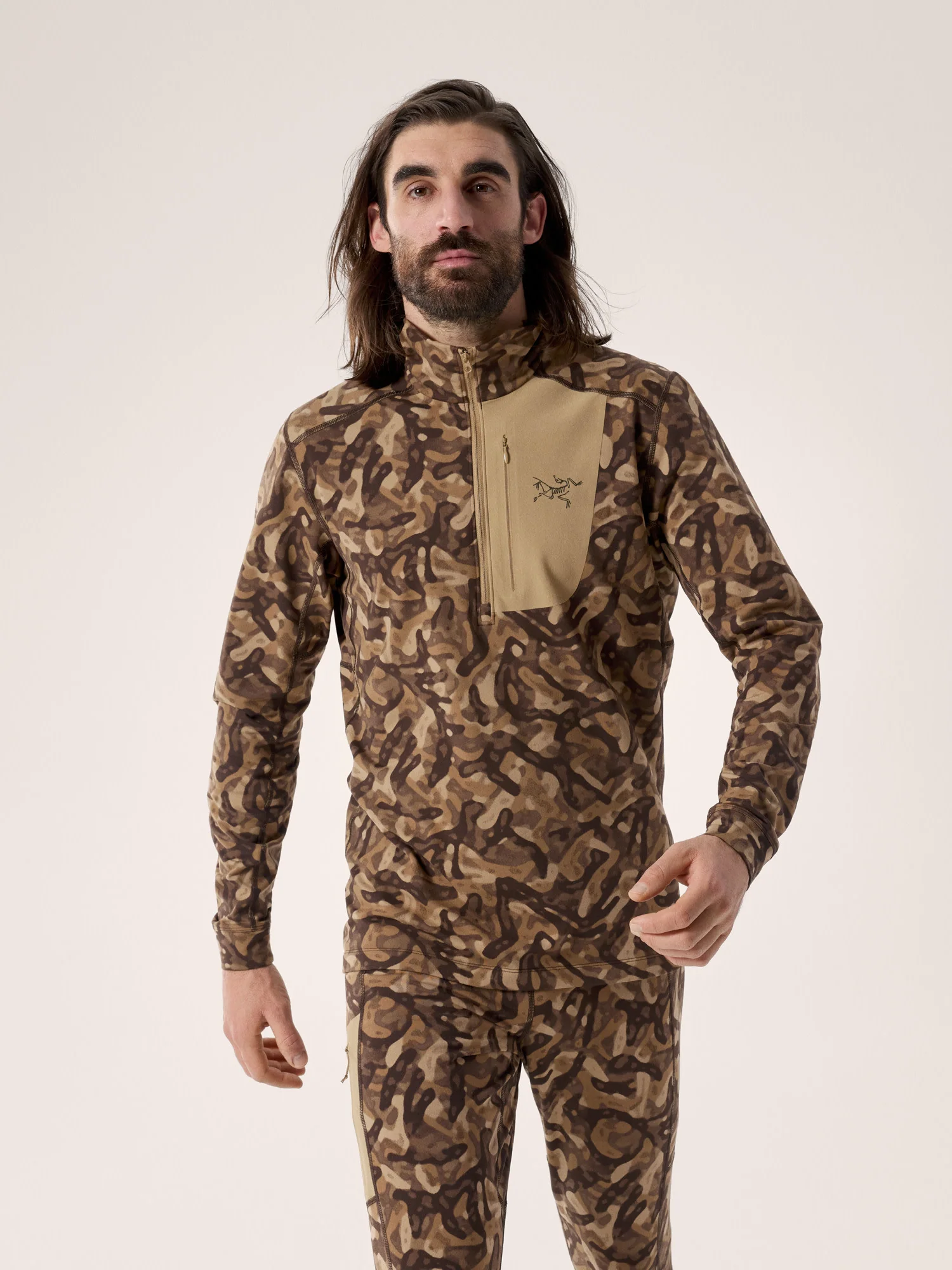 Rho LT Zip Neck Print Men's